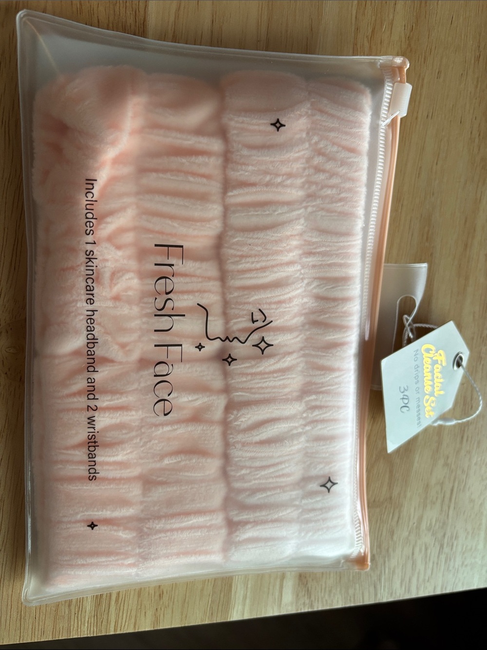 Women’s Skincare Headband Set - Pink